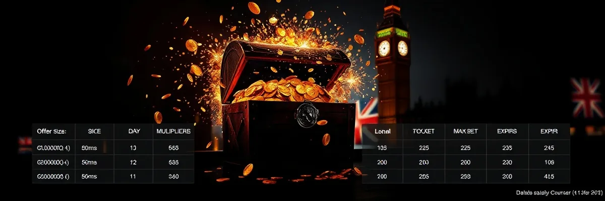 Offer Sizes Set Against Their Wagering, Max Bet and Expiry for players in the UK